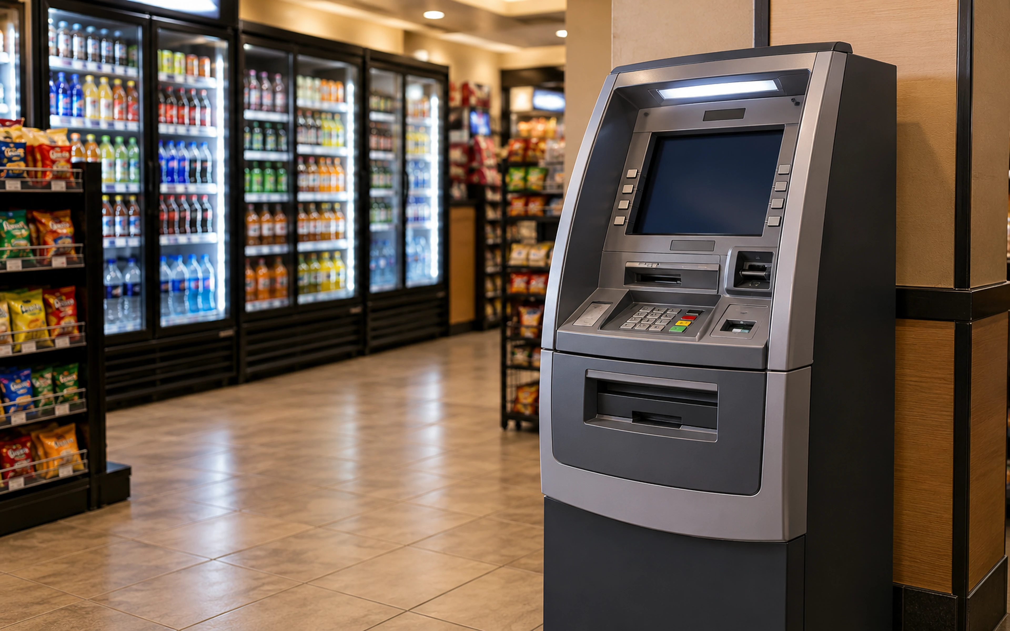 ATM machine inside a convenience store