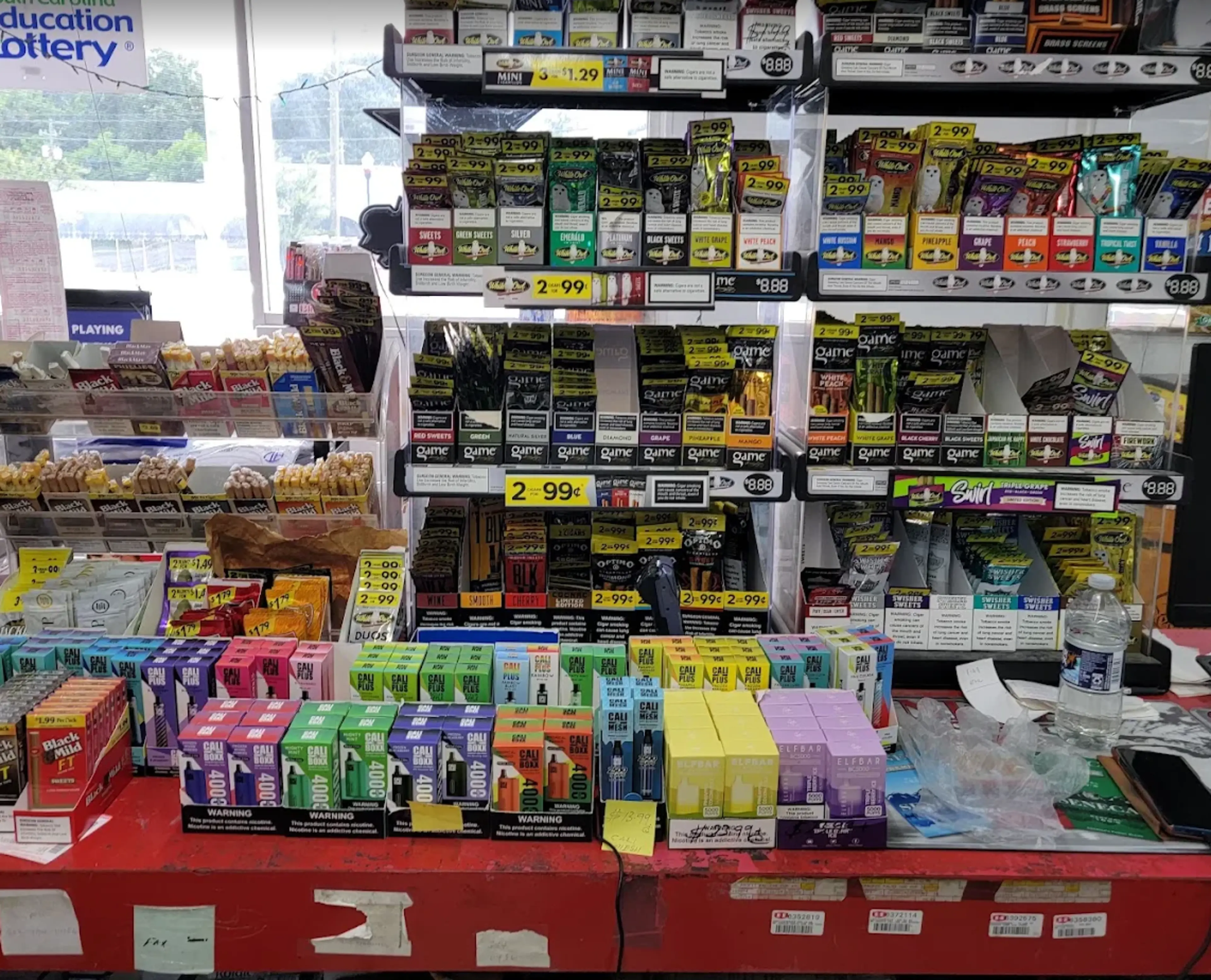 South Carolina Lottery display at the Quick Stop 2 counter
